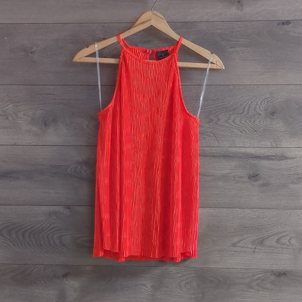 Worthington Red Sleeveless Halter Blouse, New Womens Size XL
